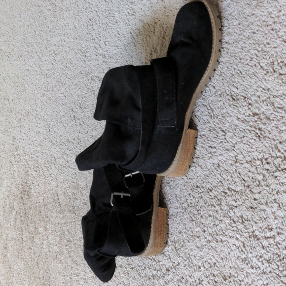 qupid black slouchy booties size 7 - Picture 3 of 9